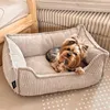 4L Textil HUGO Orthopädisches Hundebett aus Cord mit Produktbild-Vorschau 4