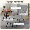 HOMCOM Ohrensessel mit Hocker, Relaxsessel, Loungesessel Produktbild-Vorschau 4