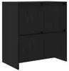vidaXL Credenza look rovere nero 70 x 41 x 75 cm Materiale Anteprima dell’immagine prodotto 2