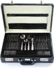 A set of cutlery in a black briefcase. Produktbild-Vorschau