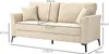 HOMCOM 2 Sitzer Sofa, Couch mit Leinenoptik, Metallbeine, Produktbild-Vorschau 3