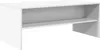 A white coffee table with a shelf underneath, shown from a diagonal angle against a white background. Podgląd zdjęcia produktu