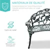 Outsunny Banc de Jardin 2 Places Style nšŠo-ršŠtro Motif Voir les images du produit 3