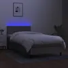 Boxspringbett mit Matratze & LED Taupe 100x200 cm Stoff Produktbild-Vorschau 4