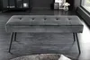 Design Sitzbank BOUTIQUE 100cm dunkelgrau Samt schwarze Produktbild-Vorschau 5
