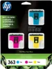 HP 363 3-pack Cyan/Magenta/Yellow Ink Cartridges, Cyan, Produktbild-Vorschau 1