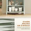 HOMCOM Buffet salon, meuble de rangement avec tiroir, Voir les images du produit 4