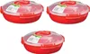 Sistema Microwave Mikrowellen Teller, 1,3 l, rot 3er Set Produktbild-Vorschau 1