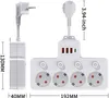 Steckdosenleiste mit USB – 8 Steckdosen, 4 USB, Schalter, Produktbild-Vorschau 4