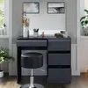 Tavolo da toeletta Vicco Sherry Antracite lucido 90 cm con Anteprima dell’immagine prodotto 5