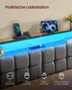 VASAGLE Metallbett 120 x 200 cm mit LED-Beleuchtung, Produktbild-Vorschau 8