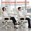 HOMCOM Bürostuhl mit Massage Höhenverstellbar Drehstuhl mit Produktbild-Vorschau 9