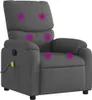 vidaXL Fauteuil de massage gris foncé Tissu Voir les images du produit 1