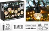 LED PARTY Lichterkette 20 Glühbirnen schwarz Produktbild-Vorschau 3