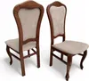 Two upholstered dining chairs with wooden frames are shown against a white background. Produktbild-Vorschau