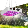 A grow light is shown suspended over a grassy area with water spraying, suggesting its use for plant growth. Podgląd zdjęcia produktu