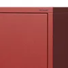 A close-up of a red metal cabinet door with a nameplate. Anteprima dell’immagine prodotto