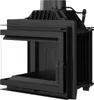 A black fireplace insert is shown against a white background. Produktbild-Vorschau