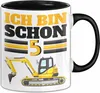 5. Geburtstag Geschenk Tasse Becher Jungs Bagger Ich Bin Produktbild-Vorschau 1