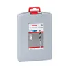 A gray plastic case containing a drill bit set. Voir les images du produit