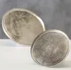 Deko-Tablett - Ø 27 cm - Silbergrau - Aluminium Produktbild-Vorschau 2