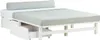 Cadre de lit 140x200 cm avec Matelas 2 tiroirs Blanc Lit en Voir les images du produit 1