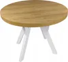 A round wooden table with white legs on a white background. Náhled obrázku produktu