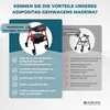 Gehhilfe Klappbar XXL Rollator bis 204 kg Mobiclinic Produktbild-Vorschau 4