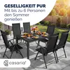 CASARIA® Gartenmöbel Set 6 Stühle mit WPC Tisch 140x80cm Produktbild-Vorschau 6