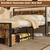 A bed frame with storage space underneath, featuring a vintage-inspired design. Podgląd zdjęcia produktu