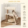 PawHut Cat tree design cosy chic multi-equipment activity Náhľad obrázku produktu 4