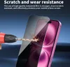 A drill bit is shown scratching a phone screen protector, with a pink phone in the background. Produktbild-Vorschau