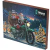 Santa Claus on a motorcycle delivering gifts on Christmas Eve. Produktbild-Vorschau