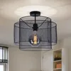 RGB LED Deckenleuchte, schwarz, rund, Käfig, D 40 cm Produktbild-Vorschau 3