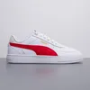 A side view of a white Puma sneaker with a red stripe and gold Puma logo. Produktbild-Vorschau