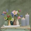 Handgefertigte kleine Keramik Deko Blumenvasen Set aus 7 Produktbild-Vorschau 4