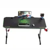 A gaming desk with a monitor, keyboard, mouse, and accessories. Produktbild-Vorschau