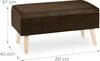 Panca in velluto con contenitore RD34483, marrone Anteprima dell’immagine prodotto 4