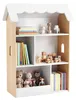 Libreria per bambini COSTWAY a forma di casetta, scaffale Anteprima dell’immagine prodotto 1