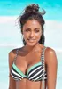 KangaROOS Push-Up-Bikini-Top Anita schwarz-weiß Größe 42 Produktbild-Vorschau 2