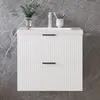 Waschtisch mit Unterschrank 60cm RIVA Badmöbel Set Weiß Produktbild-Vorschau 3