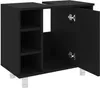 vidaXL Armadietto da bagno nero 60x32x53,5 cm Materiale a Anteprima dell’immagine prodotto 5