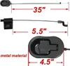 Three views of a recliner chair repair part, with measurements indicated. Produktbild-Vorschau