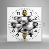 Wanduhr - Quadrat - Glasuhr - Gleichgewicht Struktur Produktbild-Vorschau 3