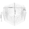 A wireframe diagram of a hexagonal raised garden bed with dimensions indicated. Podgląd zdjęcia produktu