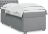 Boxspringbett mit Matratze Hellgrau 100x200 cm Stoff Produktbild-Vorschau 2