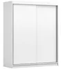 Schwebetürenschrank Kleiderschrank Schrank 160 cm Weiß/Weiß Produktbild-Vorschau 4