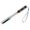 A digital thermometer inside a clear plastic case with a blue lanyard. Podgląd zdjęcia produktu