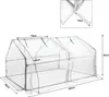 A diagram showing the dimensions of a greenhouse. Voir les images du produit