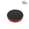 A round, red-rimmed filter with a black porous surface is shown against a white background. A logo for 'MisterVac' is in the top right corner. Náhled obrázku produktu